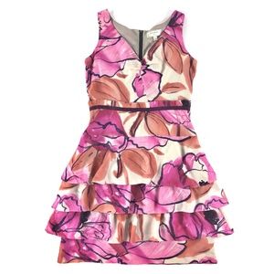 Moulinette Soeurs ANTHROPOLOGIE Tiered Silk Dress
